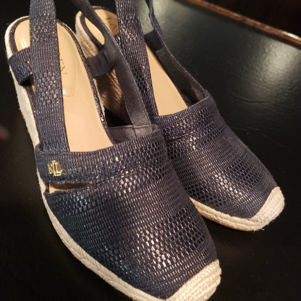 Ralph Lauren Penelopie wedge  sandals black